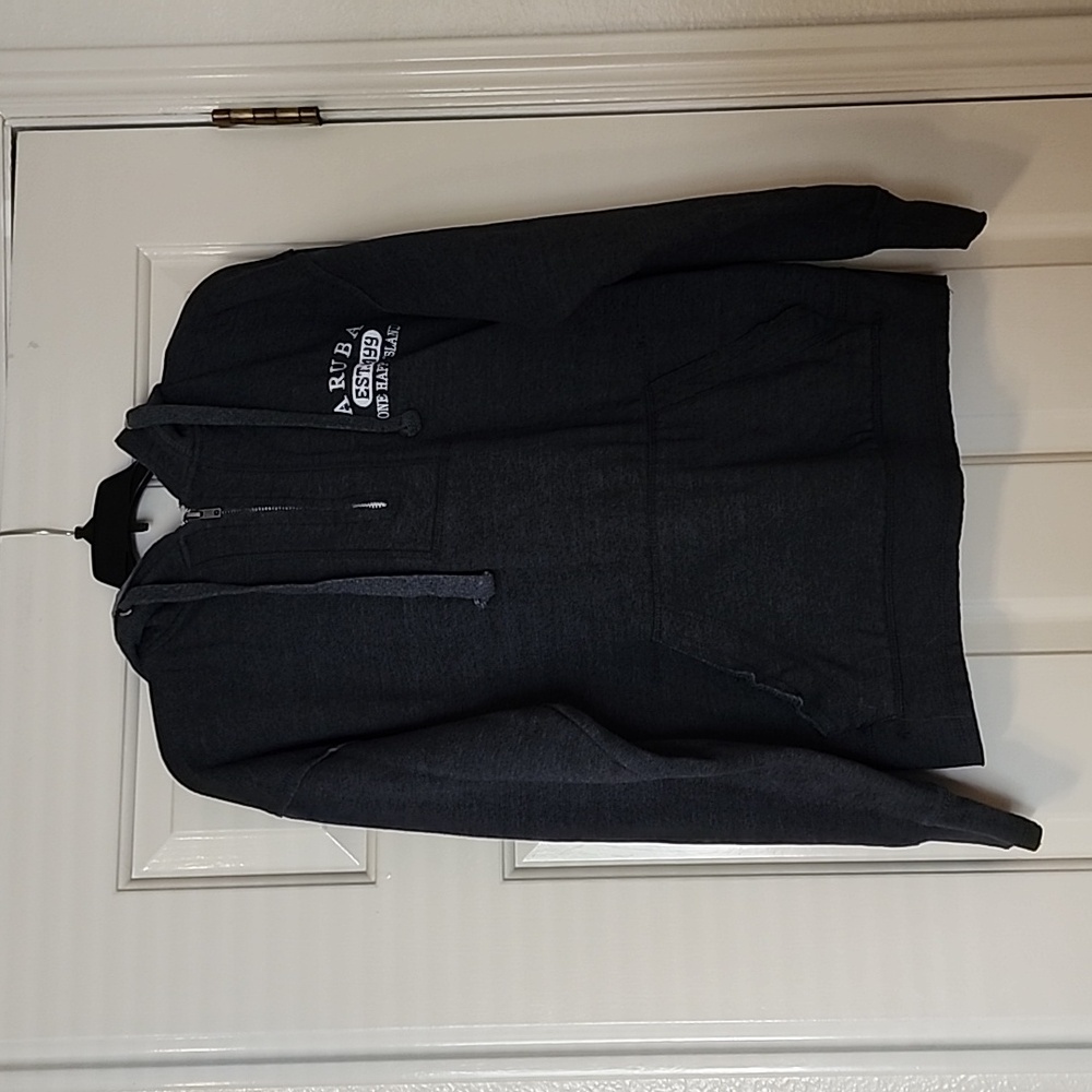 Women's est surf Co Aruba hooded sweatershirt with 1/4 zipper.